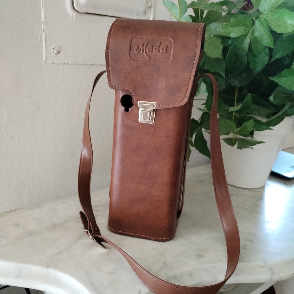 VTG Mada Medical Oxygen Tank Bag Leather Carrier Case